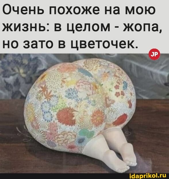 Очень похоже на мою жизнь: в целом - жопа, но зато в цветочек.
ЭР