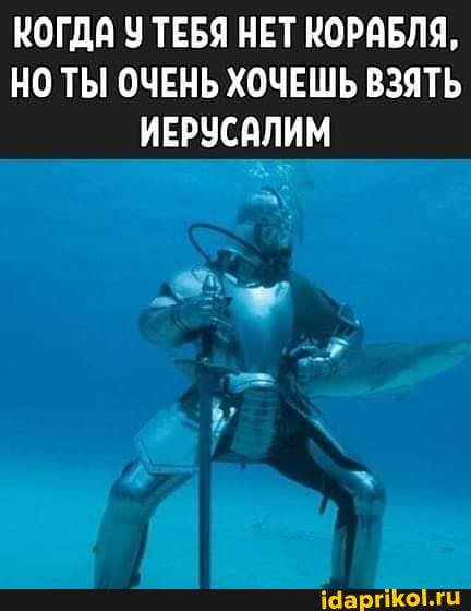 КОГДА У ТЕБЯ НЕТ КОРАБЛЯ,
НО ТЫ ОЧЕНЬ ХОЧЕШЬ ВЗЯТЬ ИЕРУСАЛИМ