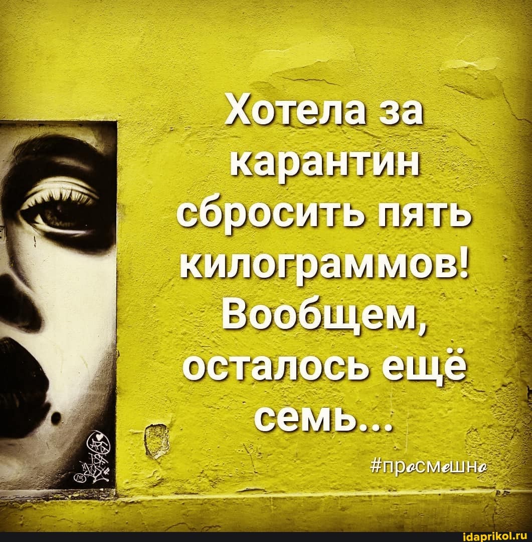 I Хоте! вла за_
Карантин соросить пять килограммов!
Вообщем, ослалось еще:
семь...