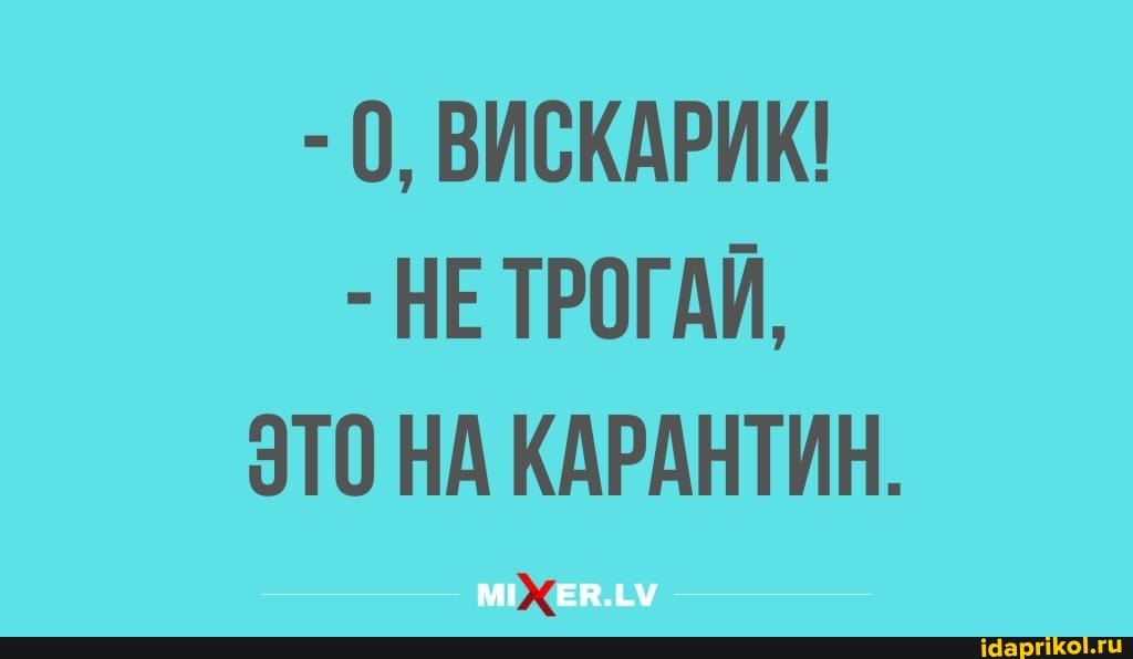 0, ВИСКАРИК!
НЕТРОГАЙ,
ЭТО НА КАРАНТИН.