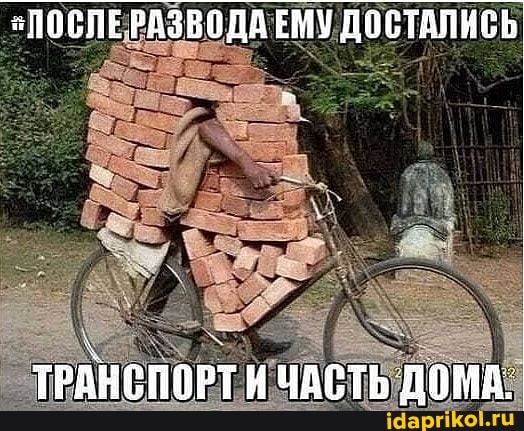 "ПОСЛЕ РАЗВОДА ЕМУ ДОСТАПИСЬ
ТРАНСПОРТ И ЧАСТЬ ДОМА.
