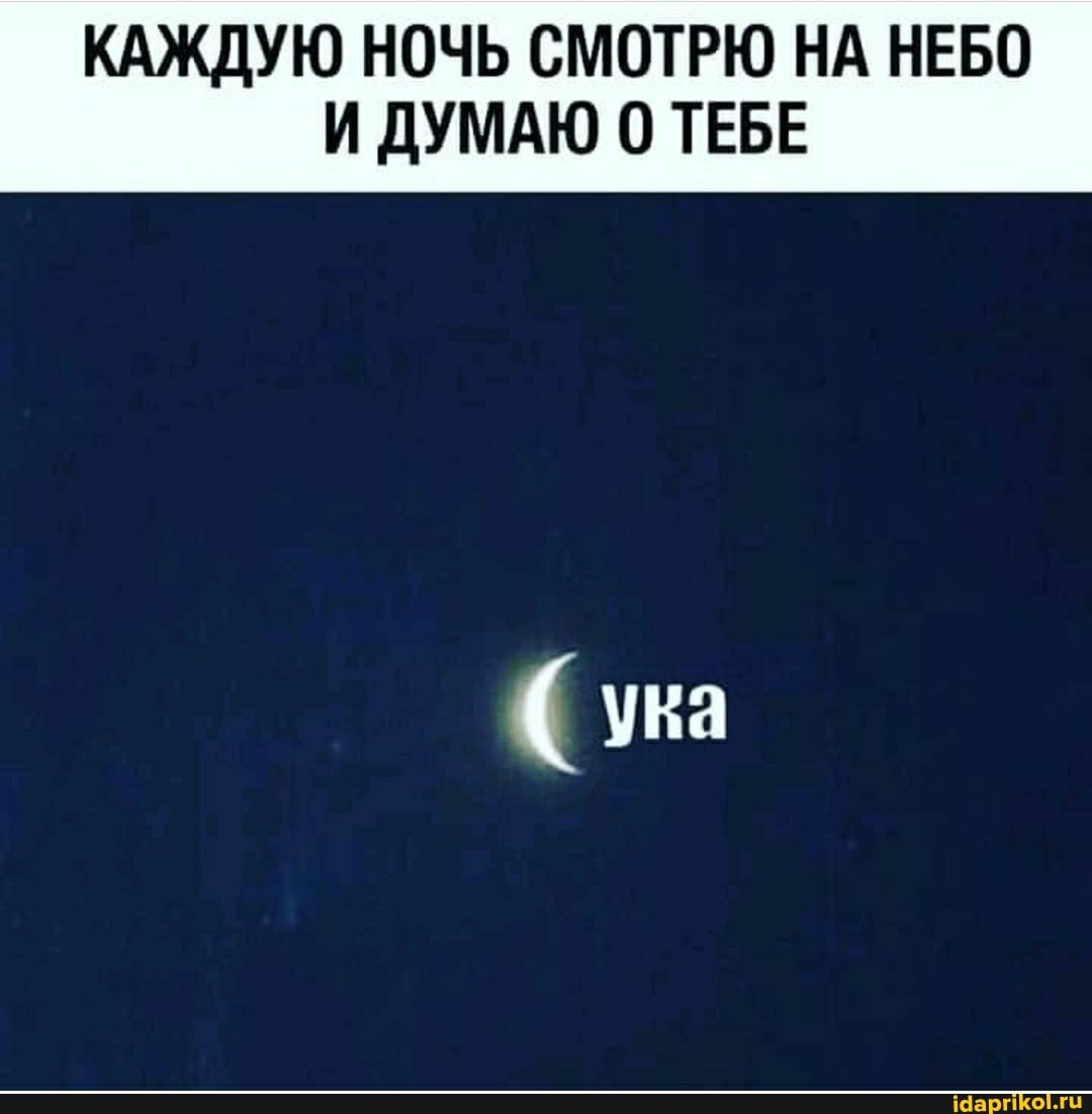 КАЖДУЮ НОЧЬ СМОТРЮ НА НЕБО И ДУМАЮ ТЕБЕ