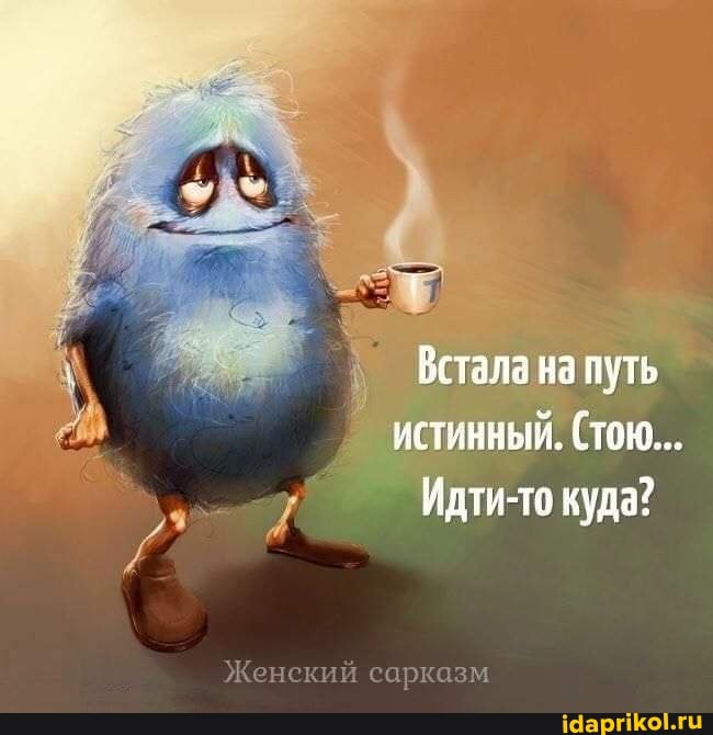 Встала на путь истинный. (тою...
Идти-то куда?
Женский сарказм