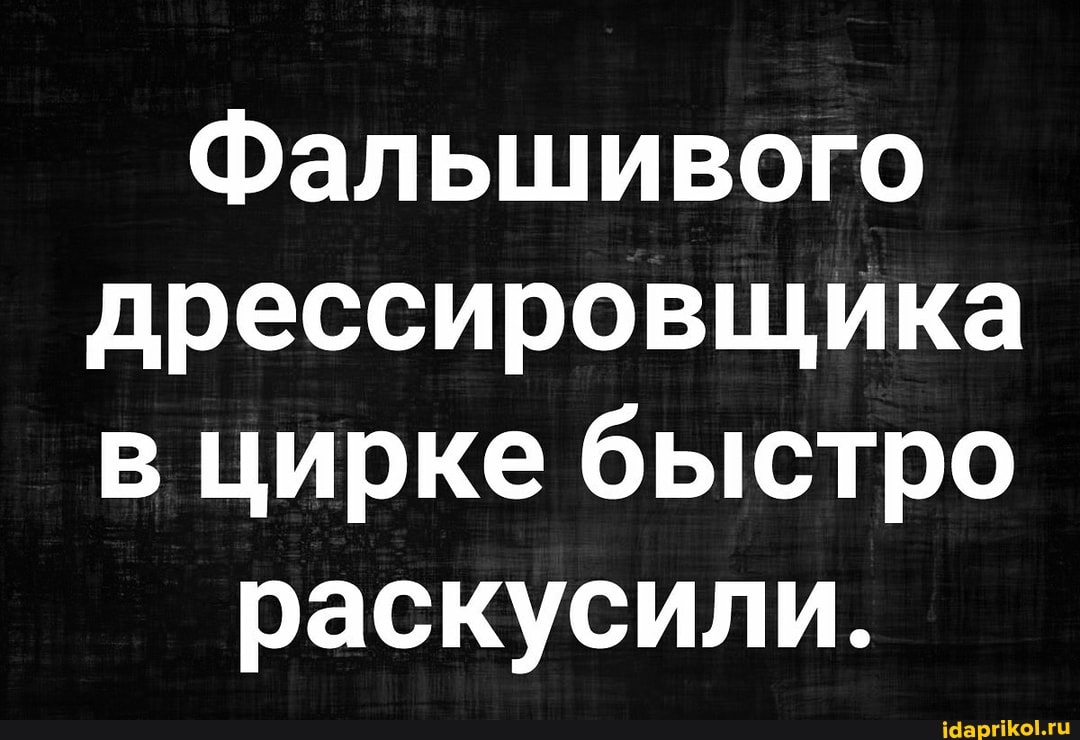 Фальшивого дрессировщика в цирке быстро
раскусили.