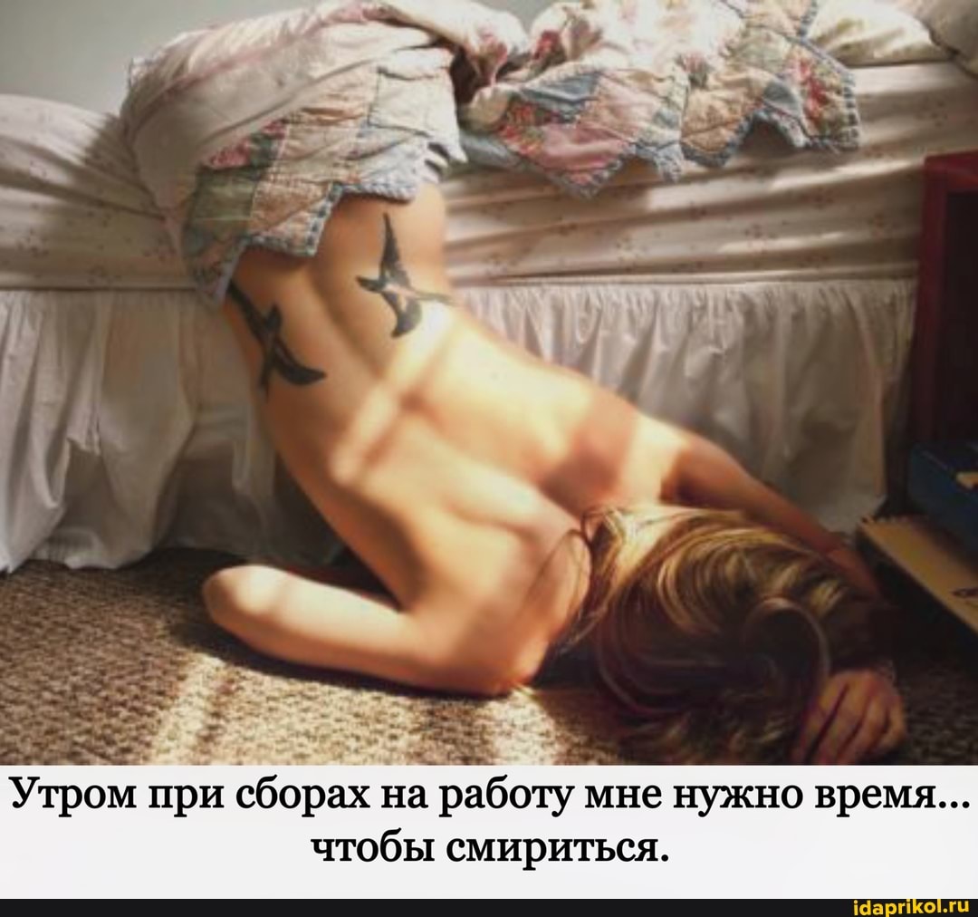 Утром при сборах на работу мне нужно время...
чтобы смириться.