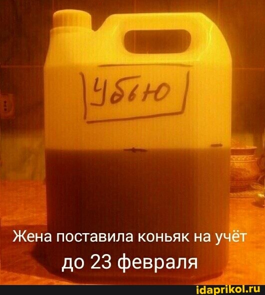 Жена поставила коньяк на учёт
до 23 февраля