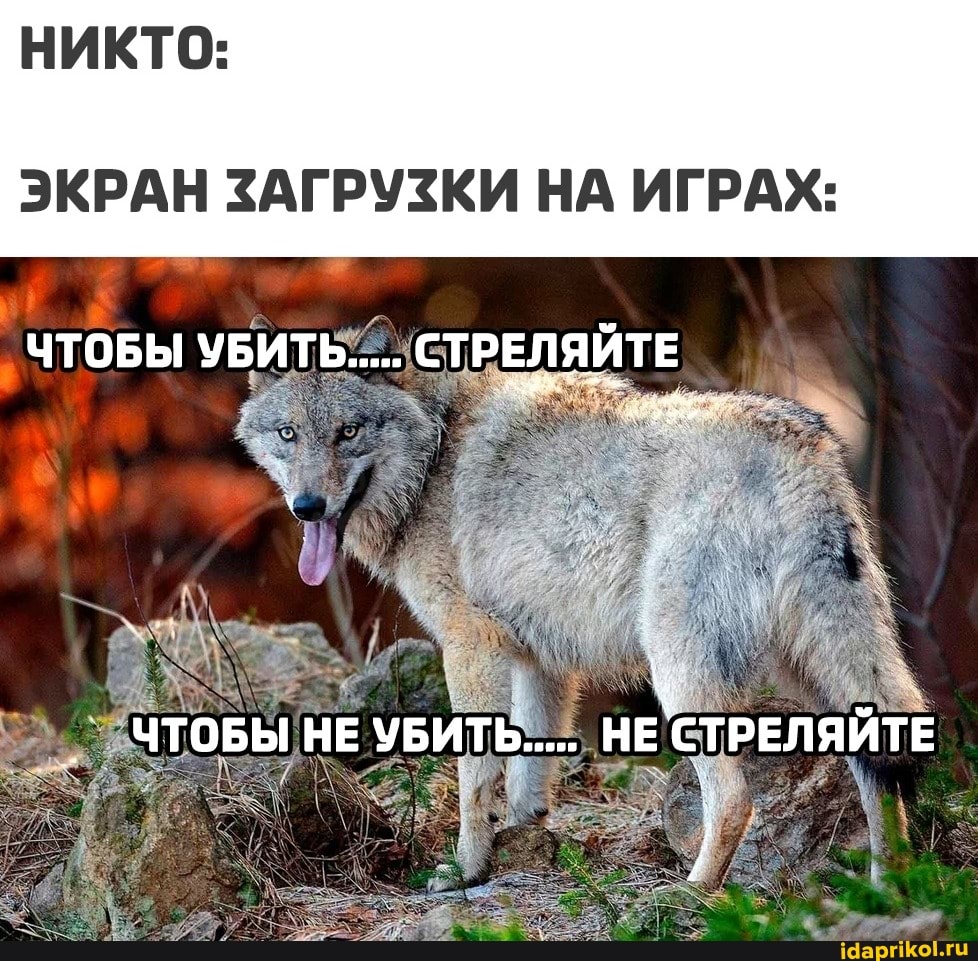 НИКТО:
ЭКРАН ЗАГРУЗКИ НА ИГРАХ:
ЧТОБЫ УБИТЬ..... СТРЕЛЯЙТЕ
_ ЧТОБЫ НЕ УБИТЬ.... НЕ СТРЕЛЯЙТЕ
