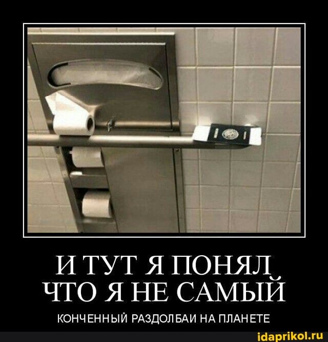 ИТУТ Я ПОНЯЛ,
ЧТО Я НЕ САМЫЙ
КОНЧЕННЫЙ РАЗДОЛБАИ НА ПЛАНЕТЕ