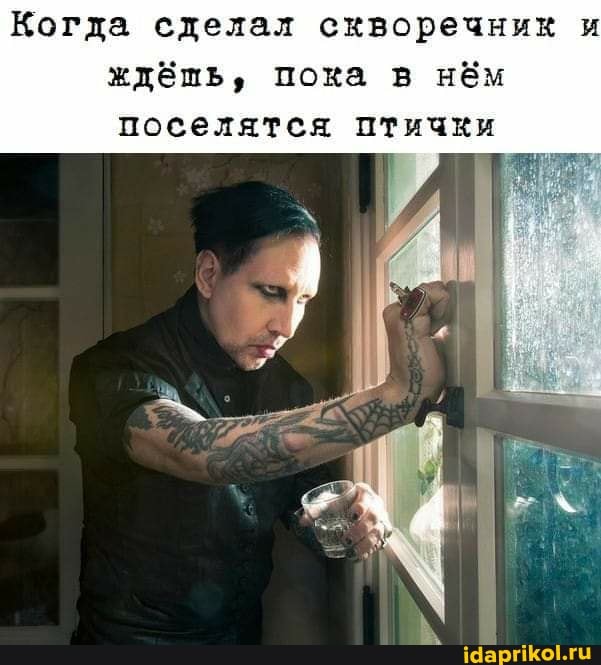 Когда сделал скворечник и
ждёшь, пока в нём
поселятся птички