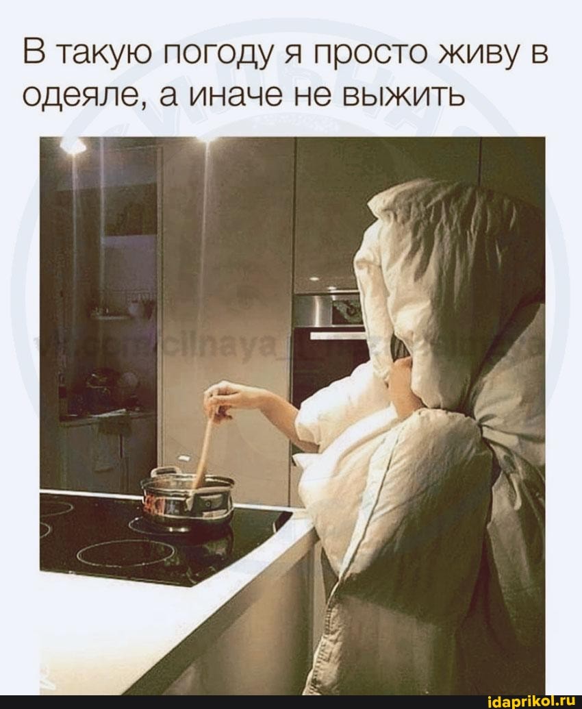 такую погоду я просто живу в одеяле, а иначе не выжить
