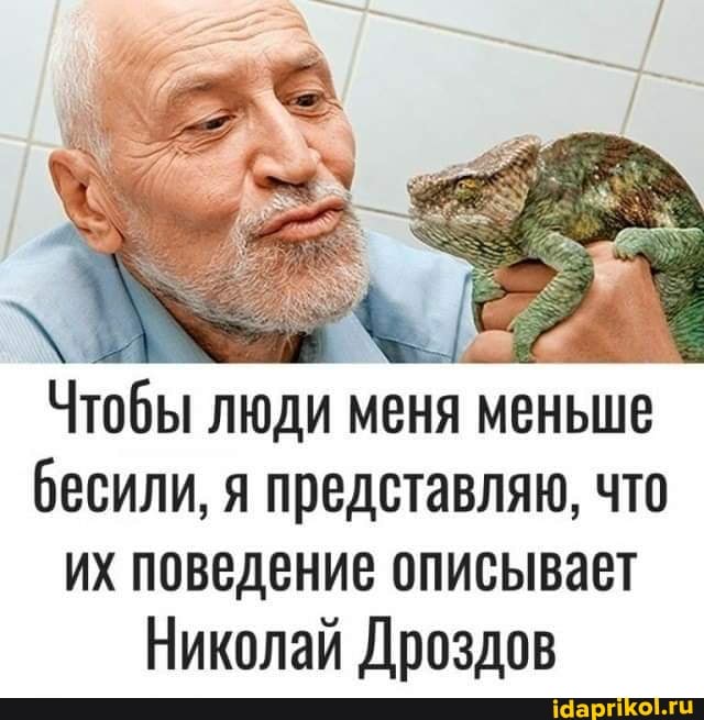 Чтобы люди меня меньше бесили, я представляю, что их поведение описывает
Николай Дроздов