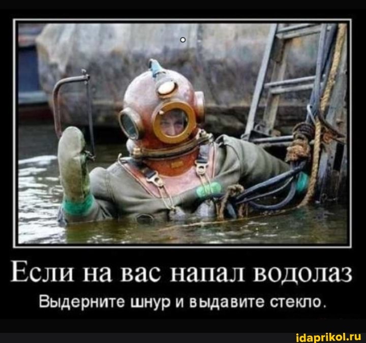 Если на вас напал водолаз
Выдерните шнур и выдавите стекло.