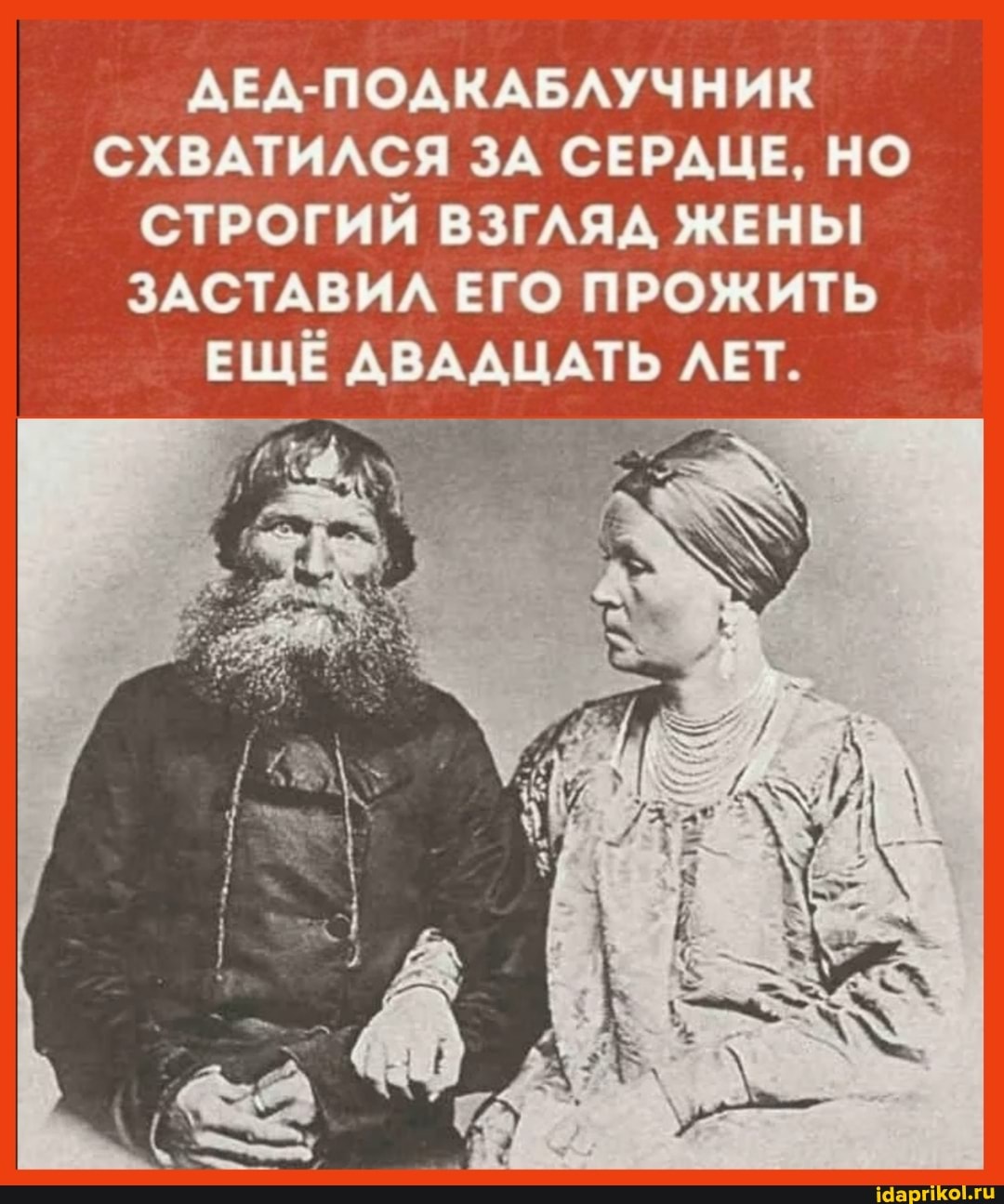 ДЕД-ПОДКАБЛУЧНИК СХВАТИЛСЯ ЗА СЕРДЦЕ, НО СТРОГИЙ ВЗГЛЯД ЖЕНЫ ЗАСТАВИЛ ЕГО ПРОЖИТЬ ЕЩЁ ДВАДЦАТЬ ЛЕТ.