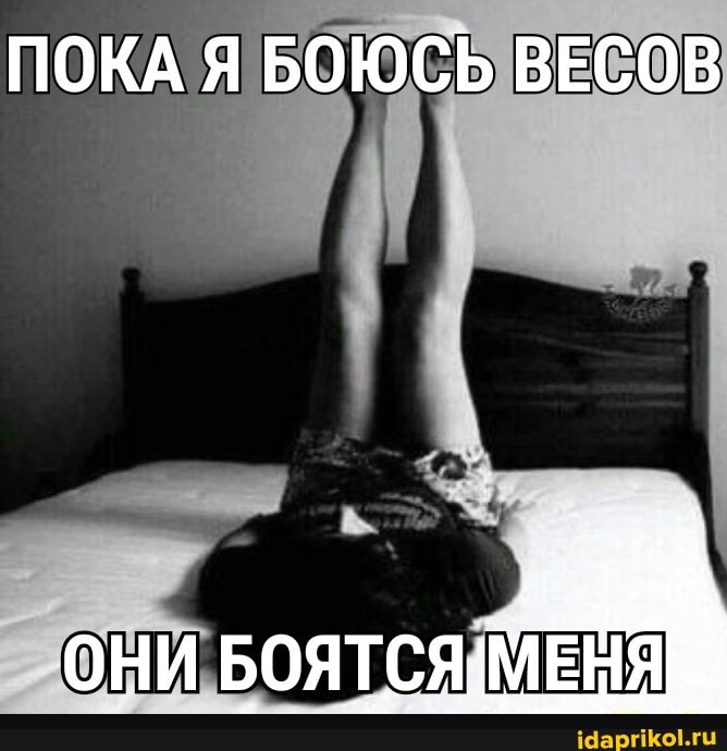 ПОКА Я БОЮСЬ ВЕСОВ
ОНИ БОЯТСЯЛМЕНЯ