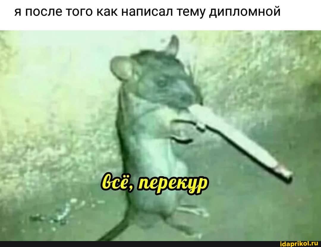я после того как написал тему ДИПЛОМНОЙ
