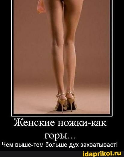 Женские ножки-как
горы...
Чем выше-тем больше дух захватывает!