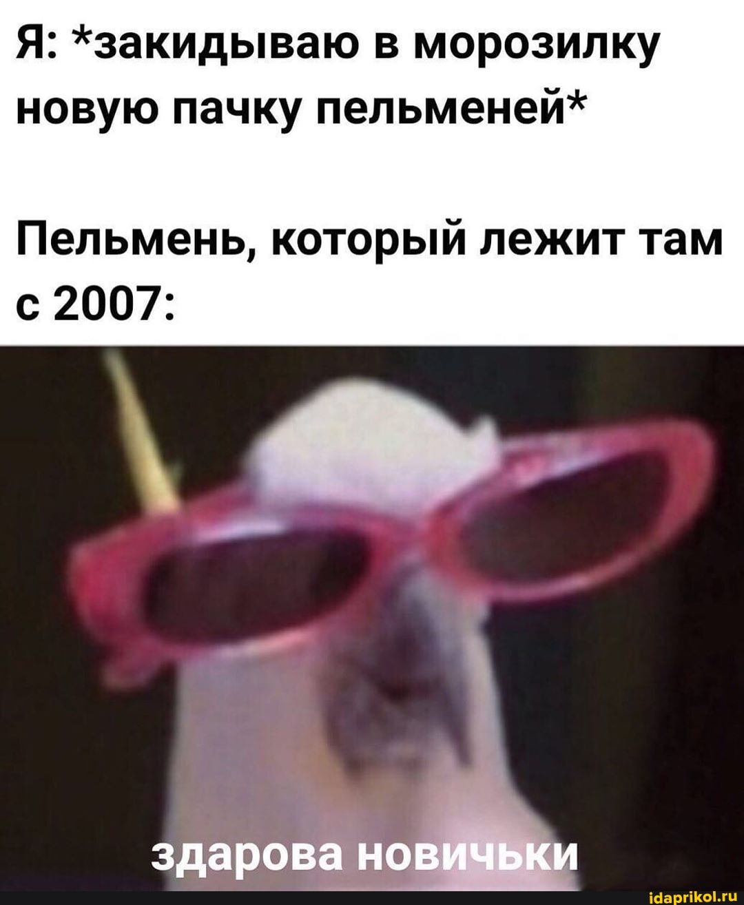 Я: *хзакидываю в морозилку
новую пачку пельменей*
Пельмень, который лежит там
с 2007: