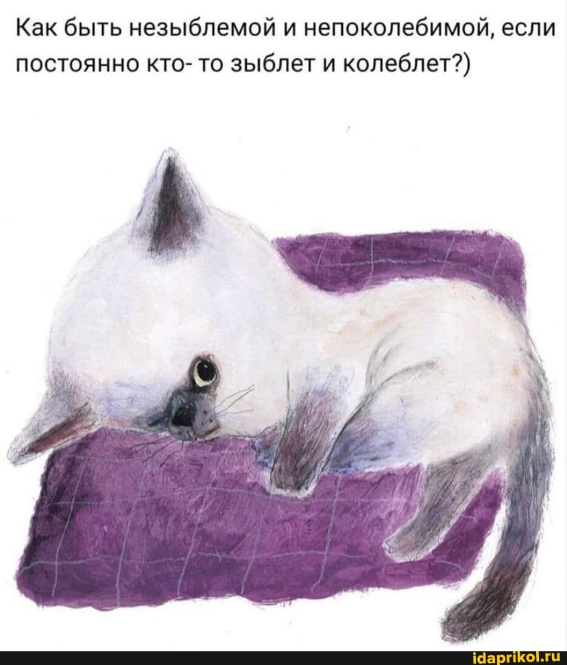 Как быть незыблемой и непоколебимой, если постоянно кто- то зыблет и колеблет?)