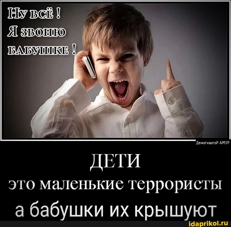 ДЕТИ это маленькие террористы
а бабушки их крышуют