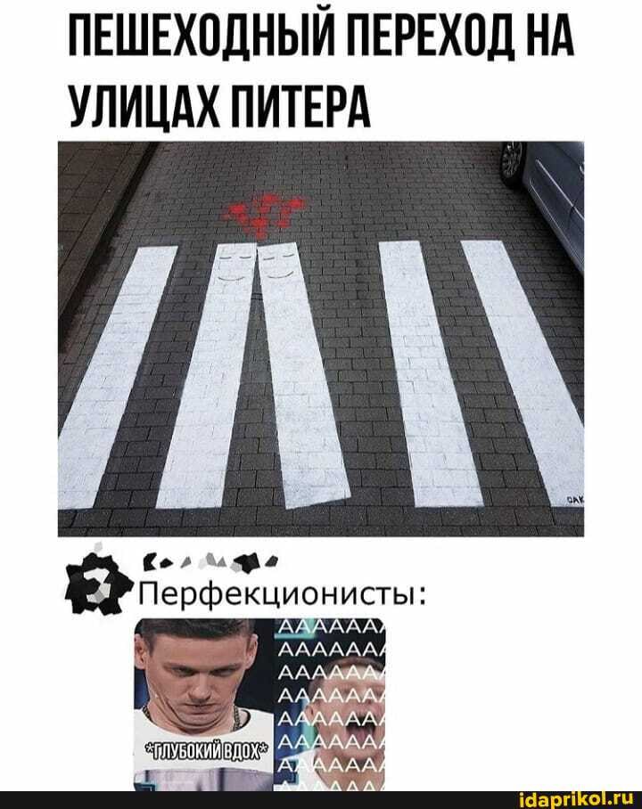 ПЕШЕХОДНЫЙ ПЕРЕХОД НА УЛИЦАХ ПИТЕРА
Перфекционисты: