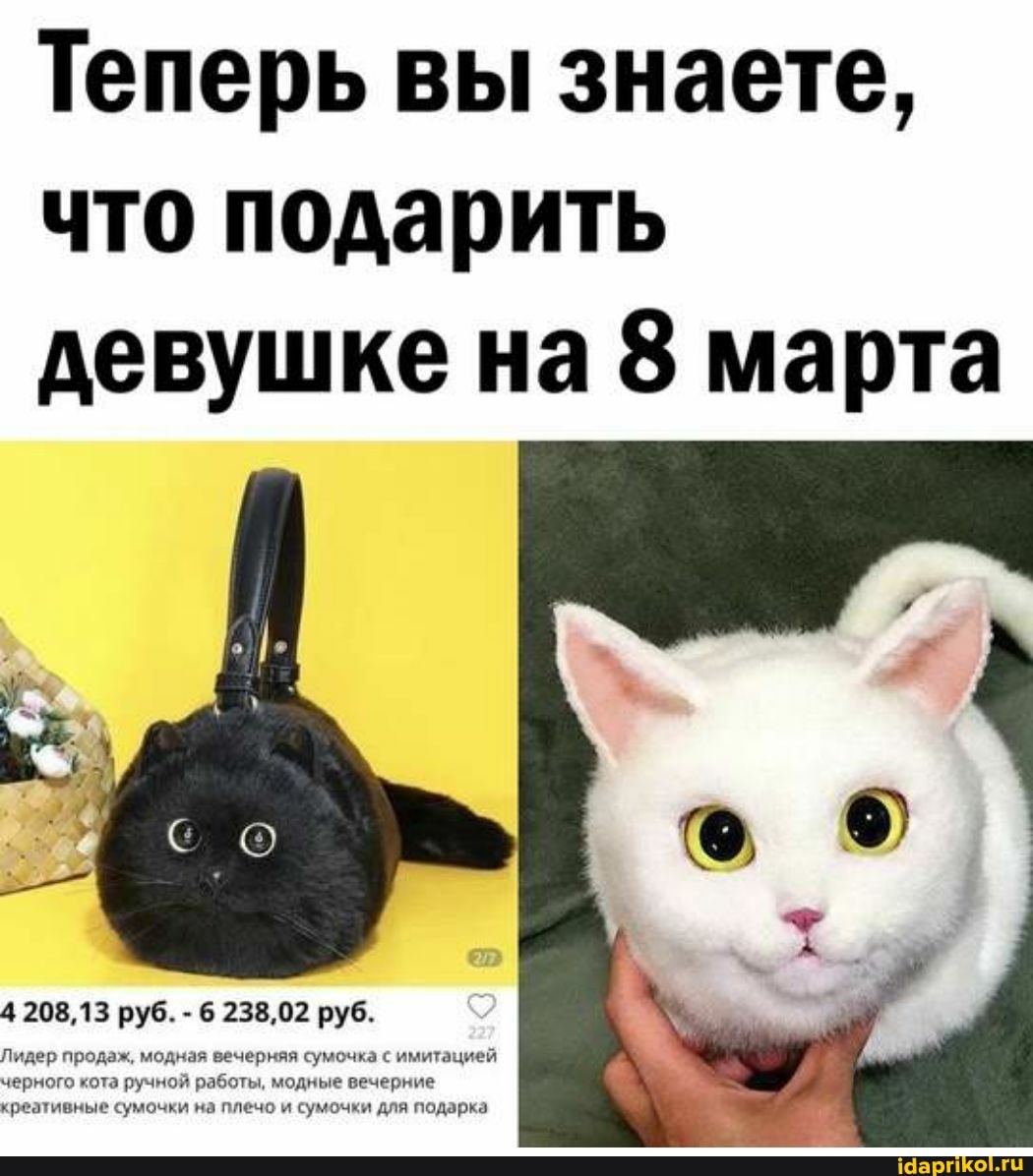 Теперь вы знаете, что подарить девушке на 8 марта
4208,13 руб. - 6 238,02 руб.
Лидер продаж, модная вечерняя сумочка с имитацией черного кота ручной работы, модные вечерние креативные сумочки на плечо и сумочки для подарка