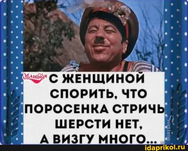 СПОРИТЬ, ЧТО ПОРОСЕНКА СТРИЧЬ
ШЕРСТИ НЕТ,
АВИЗГУ МНОГО...