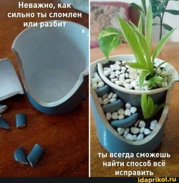 Неважно, как сильно ты сломлен
или разбит I
ты всегда сможешь найти способ всё исправить
