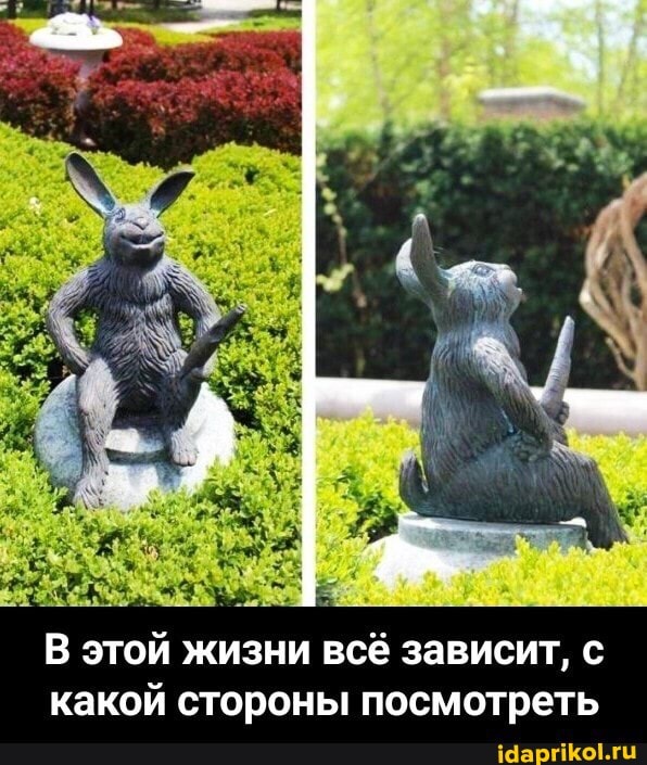 В этой жизни всё зависит, с
какой стороны посмотреть