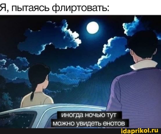 Я, пытаясь флиртовать:
иногда ночью тут можно увидеть енотов