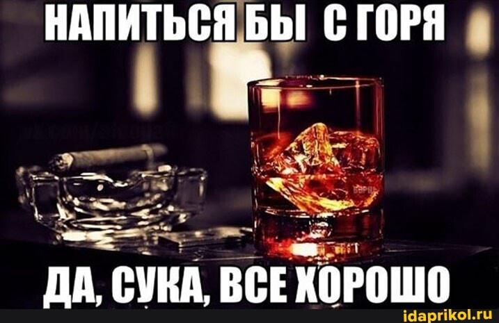 НАПИТЬСЯ БЫ С ГОРЯ
ДА СУКА ВСЕХОРОШО