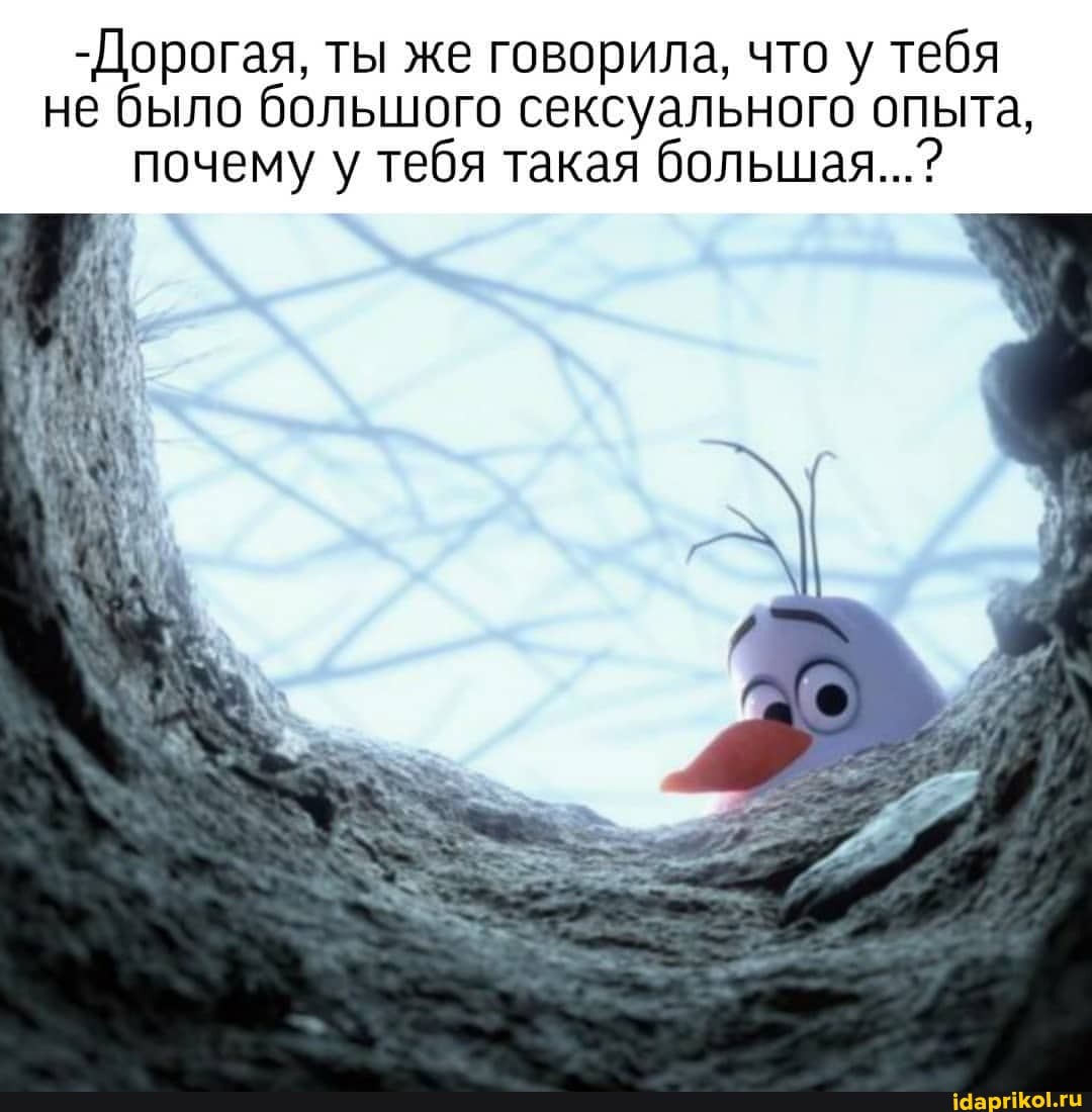 -Дорогая, ты же говорила, что у тебя не было большого сексуального опыта, почему у тебя такая большая...?