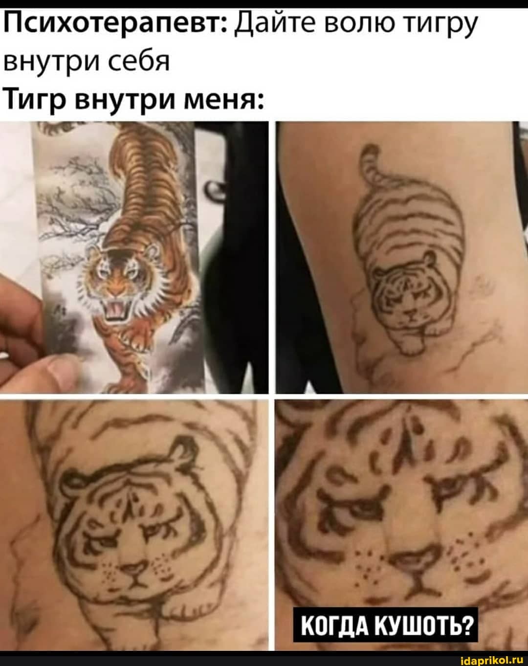 Психотерапевт: Дайте волю тигру
внутри себя
Тигр внутри меня:
КОГДА КУШОТЬ?
