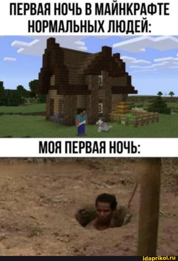 ПЕРВАЯ НОЧЬ В МАИНКРАФТЕ НОРМАЛЬНЫХ ЛЮДЕИ:
МОЯ ПЕРВАЯ НОЧЬ: