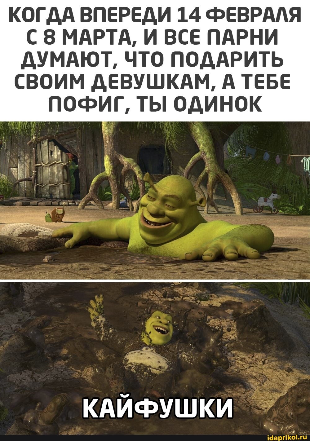 КОГДА ВПЕРЕДИ 14 ФЕВРАЛЯ СЗ МАРТА, И ВСЕ ПАРНИ
ДУМАЮТ, ЧТО ПОДАРИТЬ СВОИМ ДЕВУШКАМ, А ТЕБЕ ПОФИГ, ТЫ ОДИНОК
КАЙФУШКИ