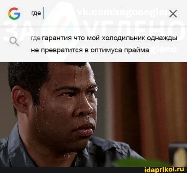 где х
где гарантия что мой холодильник однажды
не превратится в оптимуса прайма