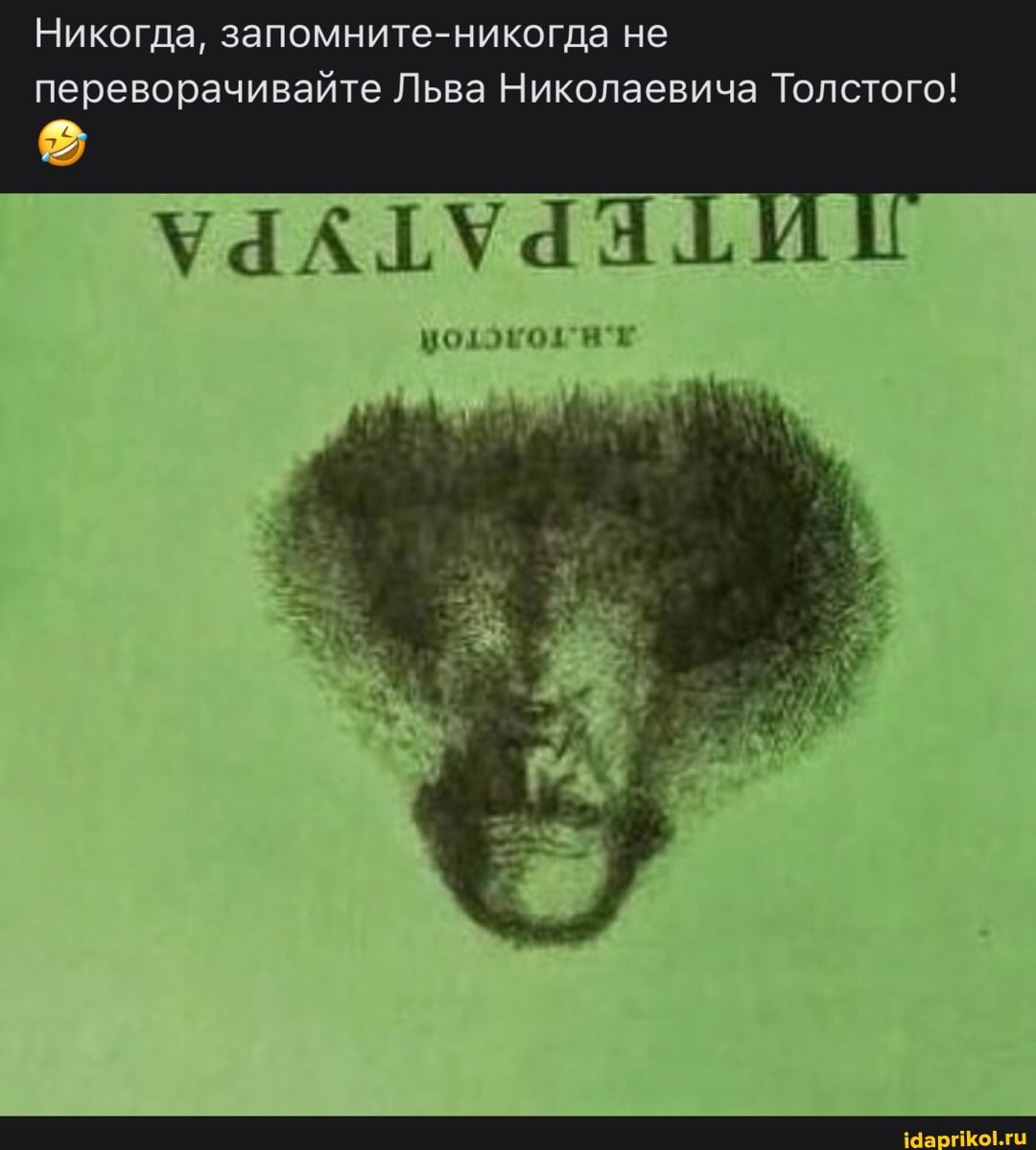 Никогда, запомните-никогда не
переворачивайте Льва Николаевича Толстого!