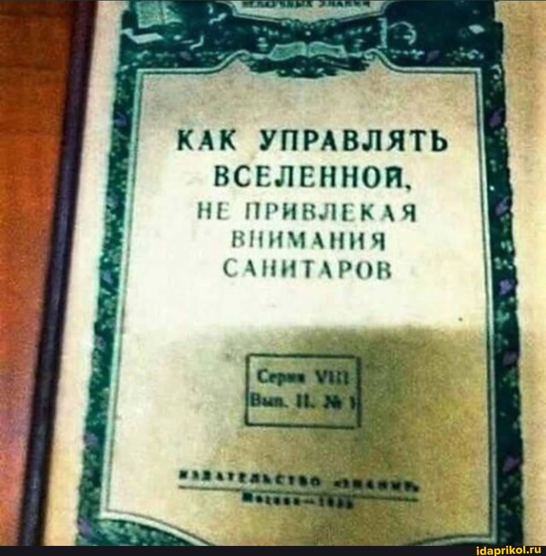 КАК УПРАВЛЯТЬ ВСЕЛЕННОЙ,
НЕ ПРИВЛЕКАЯ ВНИМАНИЯ
САНИТАРОВ