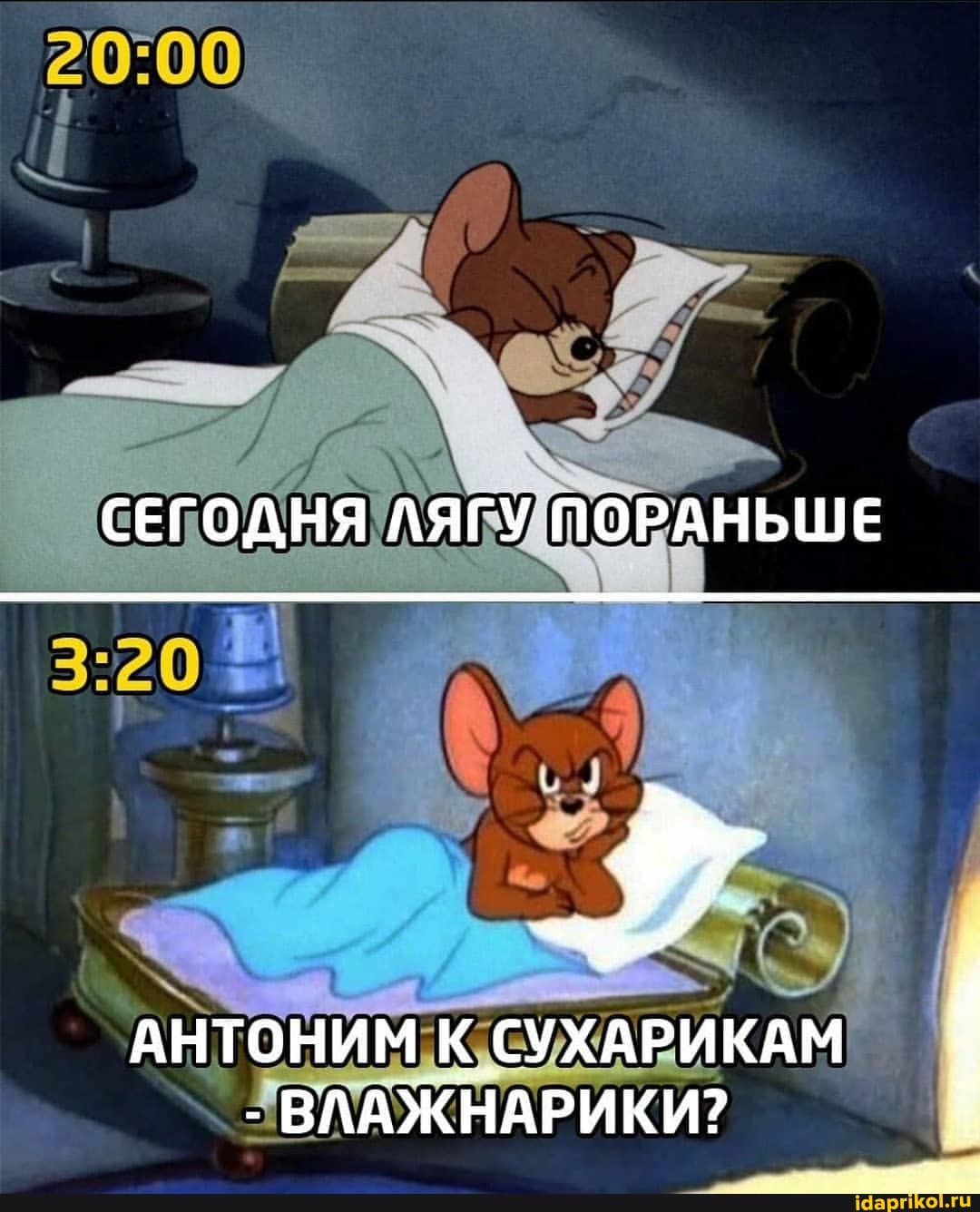 СЕГОДНЯ ЛЯГУ ПОРАНЬШЕ
АНТОНИМ К СУХАРИКАМ I
- ВЛАЖНАРИКИ?