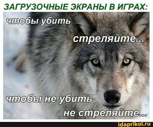 ЗАГРУЗОЧНЫЕ ЭКРАНЫ ИГРАХ:
члобы убить
стреляйте...
чтобы не убить не стреляйте...