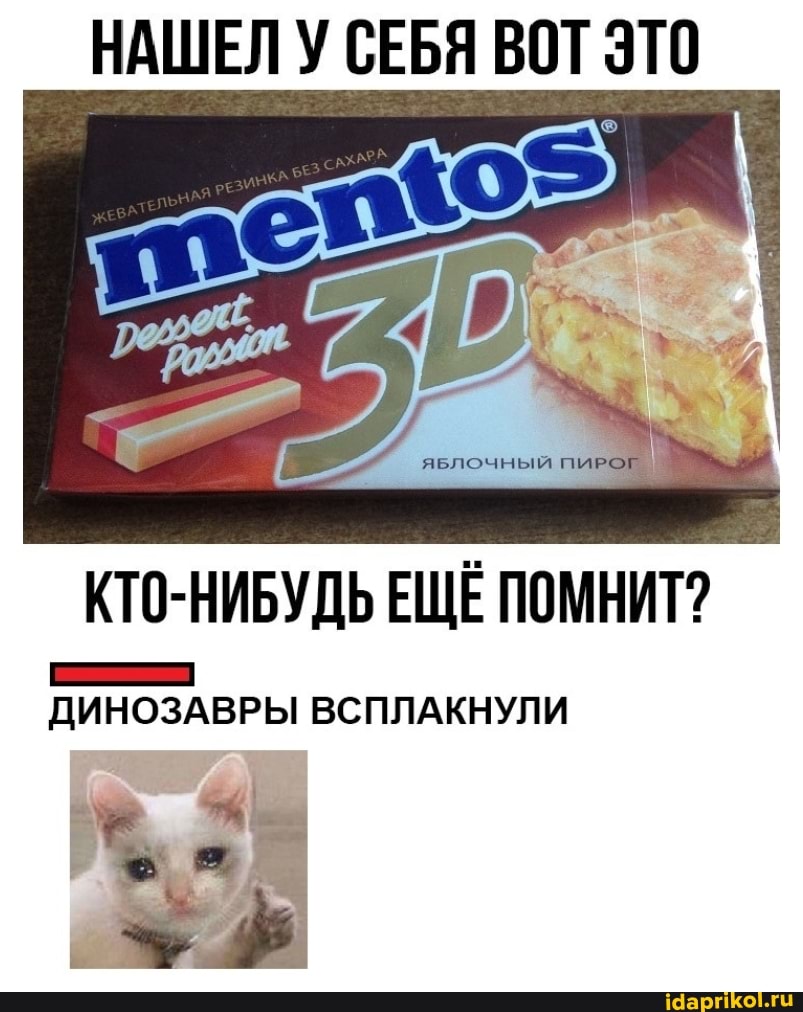 НАШЕЛ У СЕБЯ ВОТ ЭТО
КТО-НИБУДЬ ЕЩЕ ПОМНИТ?
ДИНОЗАВРЫ ВСПЛАКНУЛИ