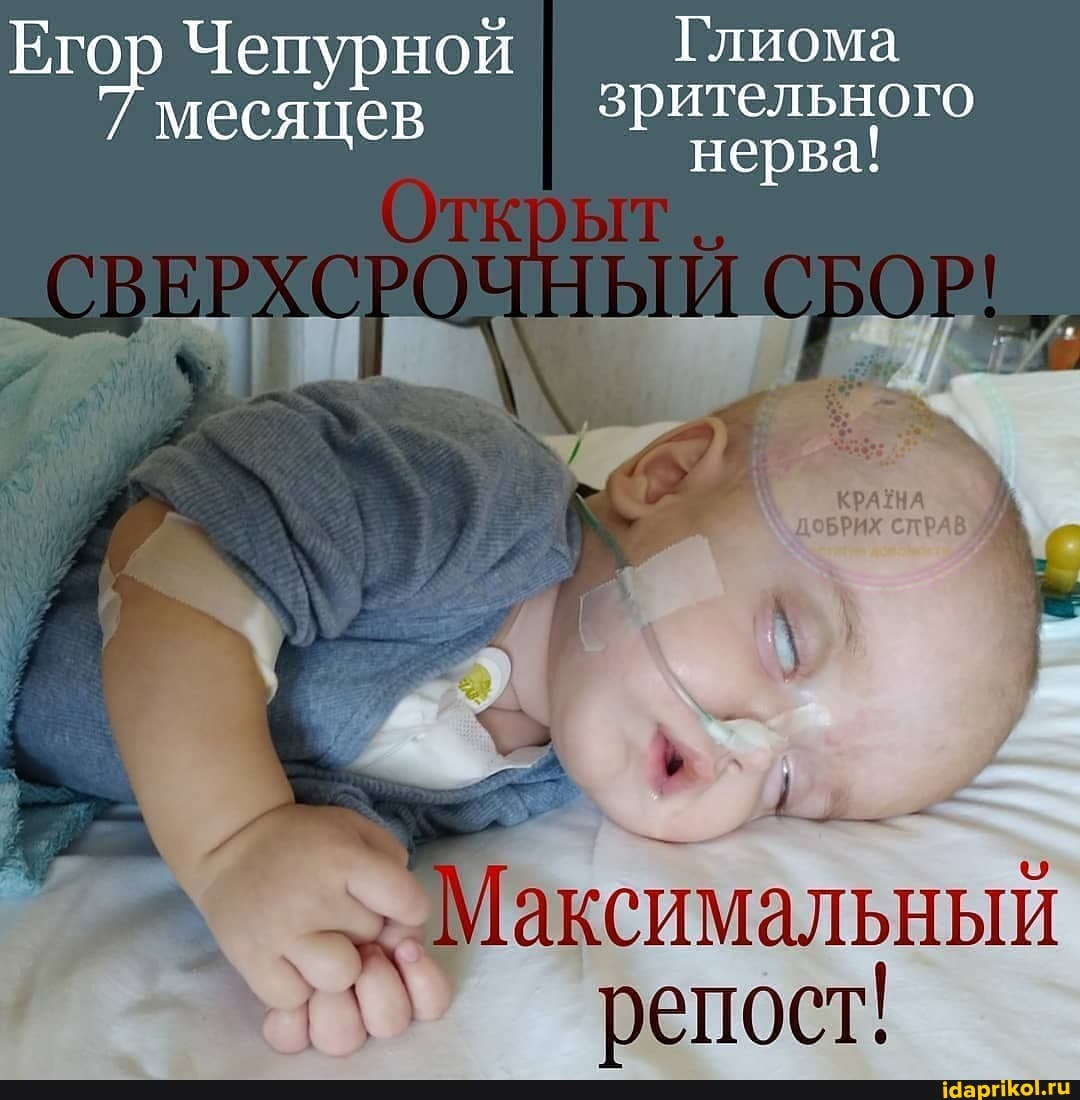 Егор Чепурной Глиома
месяцев зрительного нерва!
СПРАВ