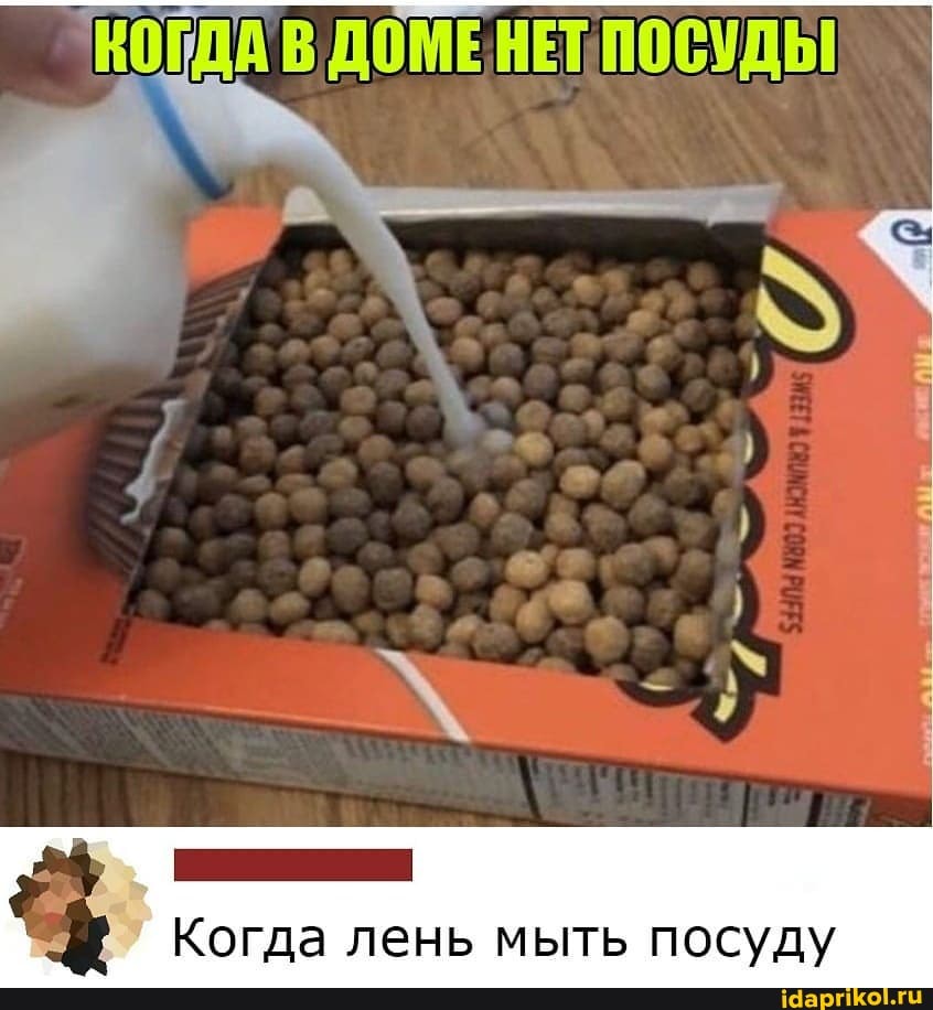 КОГДА ДОМЕ ПОСУДЫ
Когда лень мыть посуду