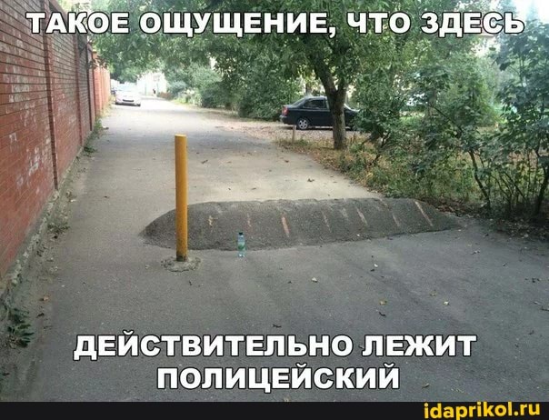 ТАКОЕ ОЩУЩЕНИЕ, ЧТО ЗДЕСЫ
ДЕЙСТВИТЕЛЬНО ЛЕЖИТ ПОЛИЦЕЙСКИЙ