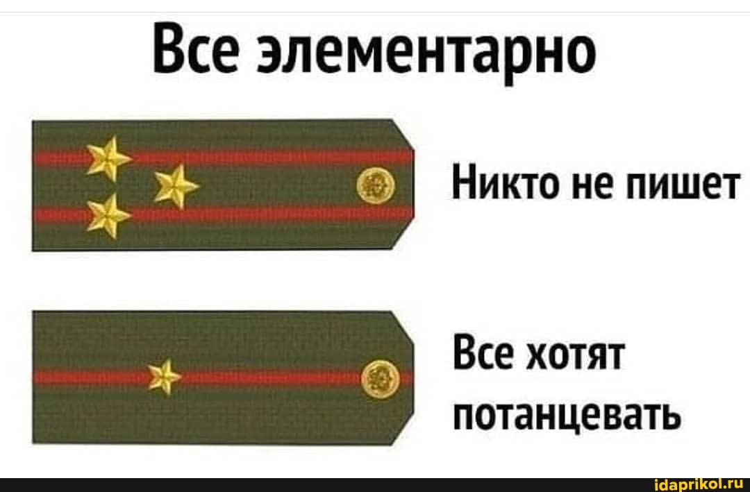 Все элементарно
Никто не пишет
Все хотят потанцевать