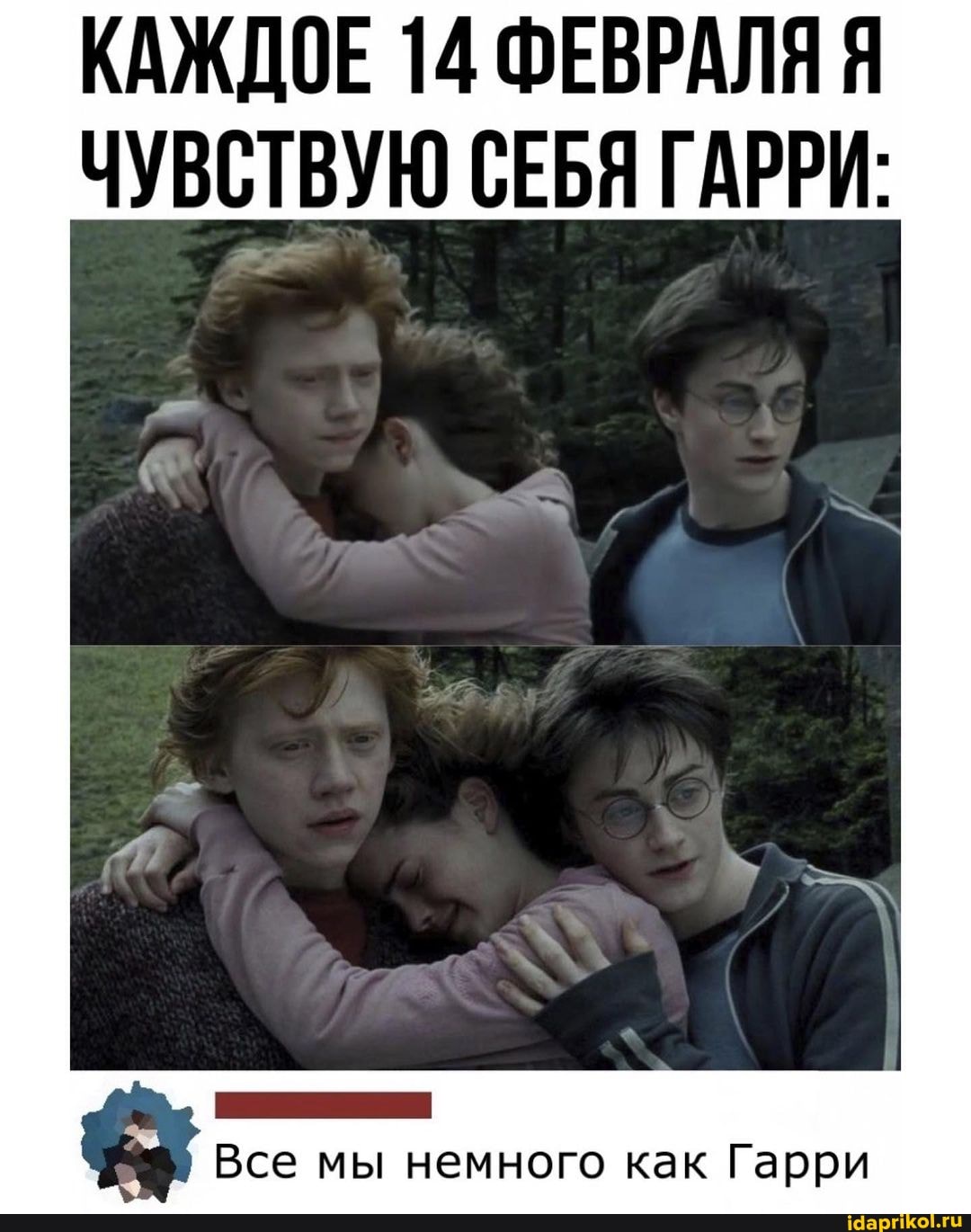 КАЖДОЕ 14 ФЕВРАЛЯ Я ЧУВСТВУЮ СЕБЯ ГАРРИ:
Все мы немного как Гарри