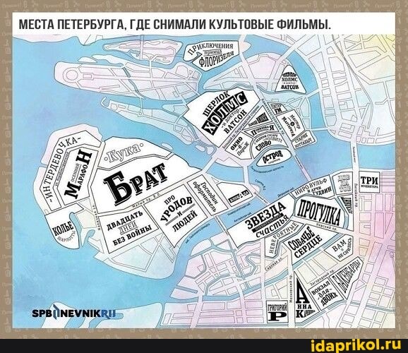 МЕСТА ПЕТЕРБУРГА. ГДЕ СНИМАЛИ КУЛЬТОВЫЕ ФИЛЬМЫ.