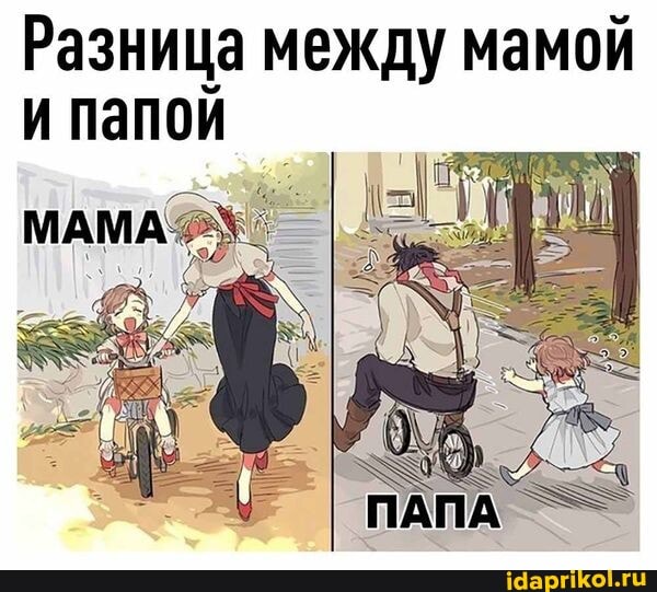 Разница между мамой и папой