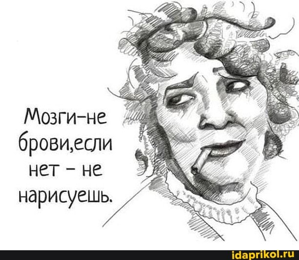 Мозги-не брови,если нет - не нарисуешь. - АйДаПрикол