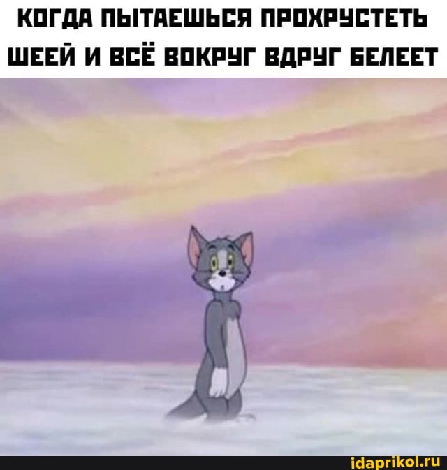 КОГДА ПЫТАЕШЬСЯ ПРОХРУСТЕТЬ ШЕЕЙ И ВСЁ ВОКРУГ ВДРУГ БЕЛЕЕТ