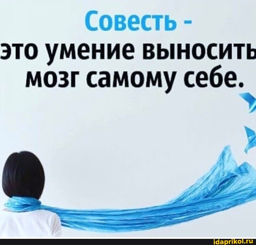 Совесть - это умение выносить мозг самому себе.